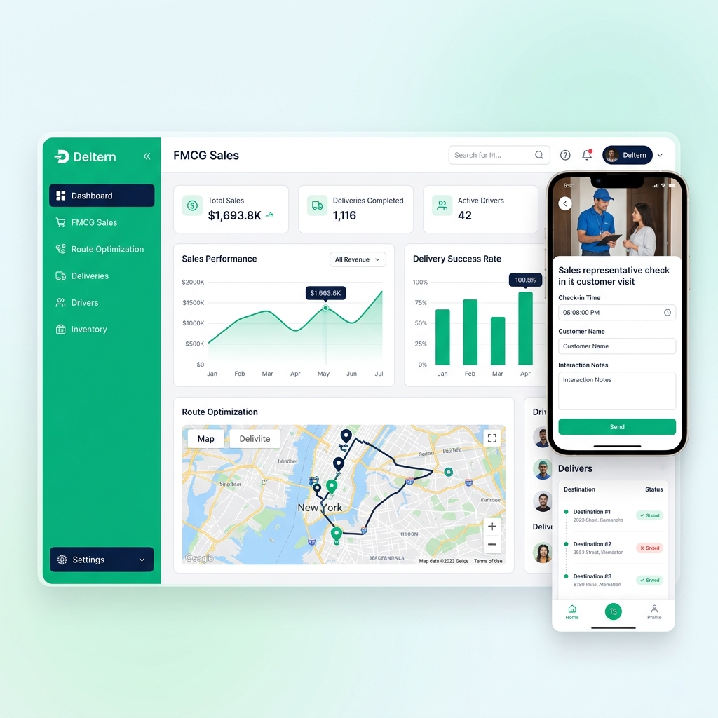 Deltern Platform Overview Mockup